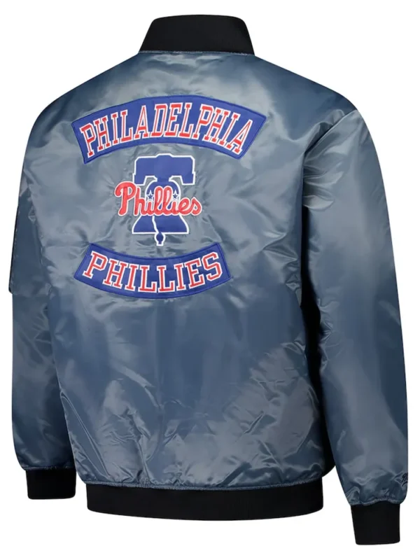 Philadelphia Phillies Charcoal Bomber Full-Zip Jacket