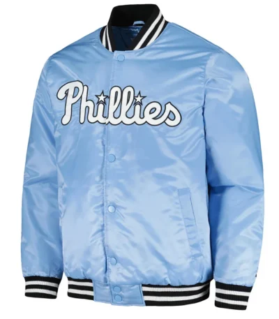 Philadelphia Phillies Cross Bronx Fashion Light Blue Jacket
