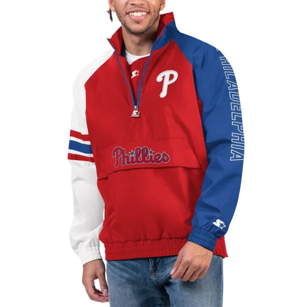 Philadelphia Phillies Elite Half Zip Pullover Jacket