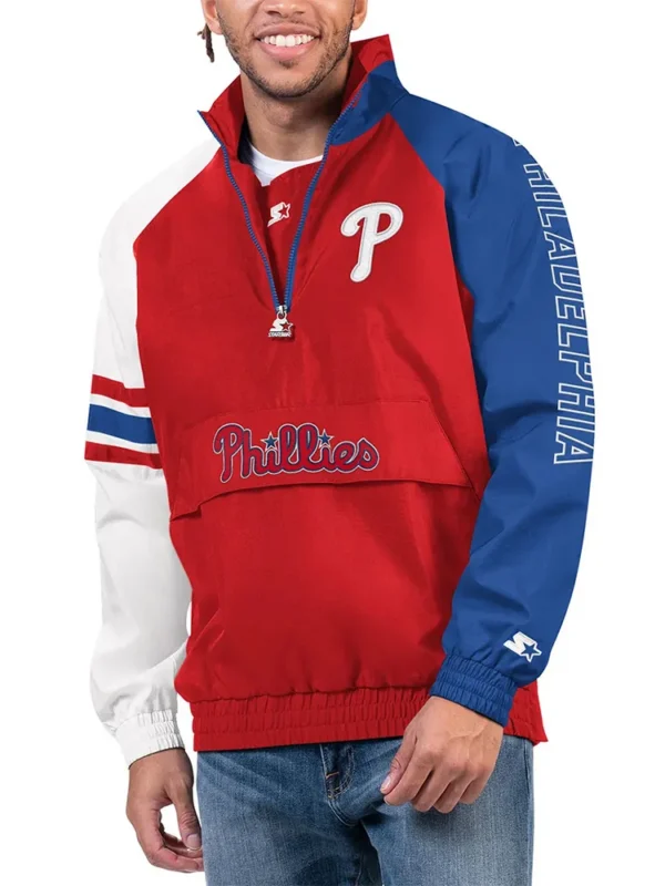 Philadelphia Phillies Elite Half Zip Pullover Jacket