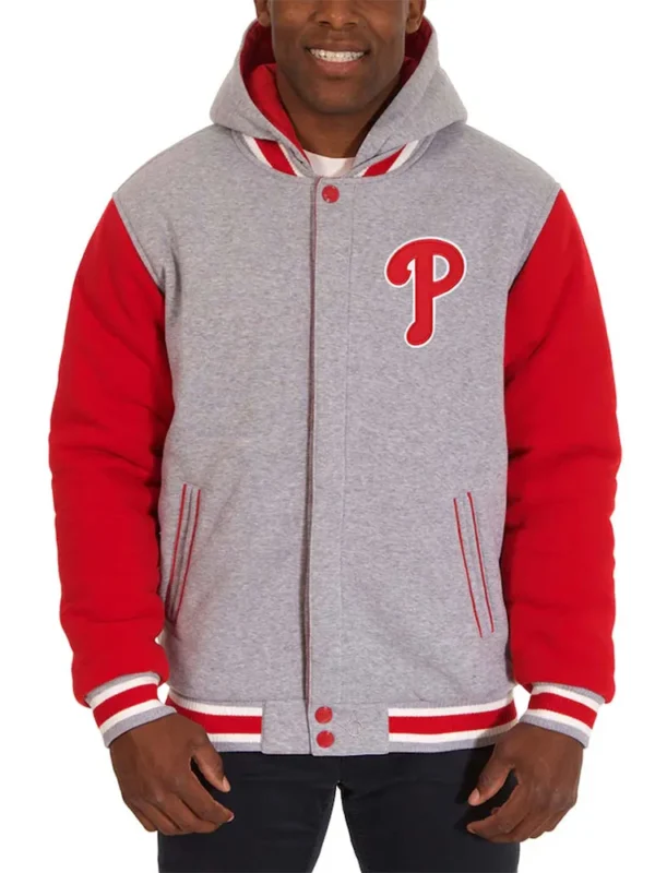 Philadelphia Phillies Gray and Red Hoodie