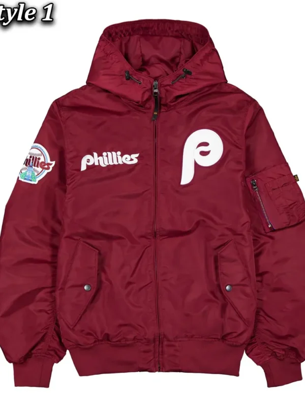 Philadelphia Phillies Historic L-2B Hooded Bomber Jacket