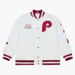 Philadelphia Phillies Lightweight Arctic White Satin Jacket