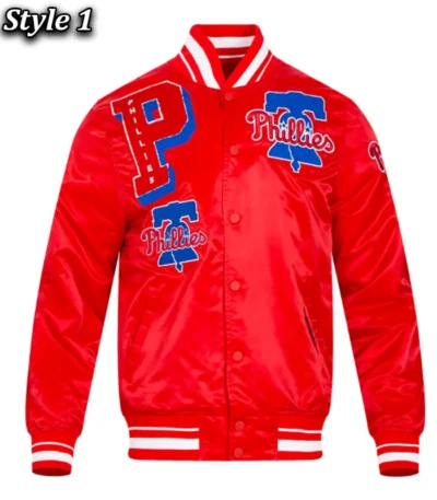 Philadelphia Phillies Mashup Classic Rib Satin Jacket