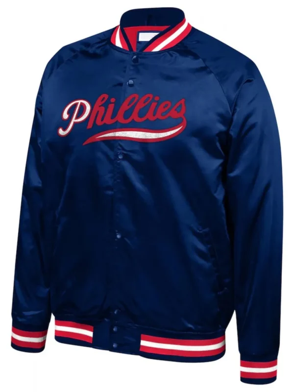 Philadelphia Phillies Navy Blue Satin Jacket