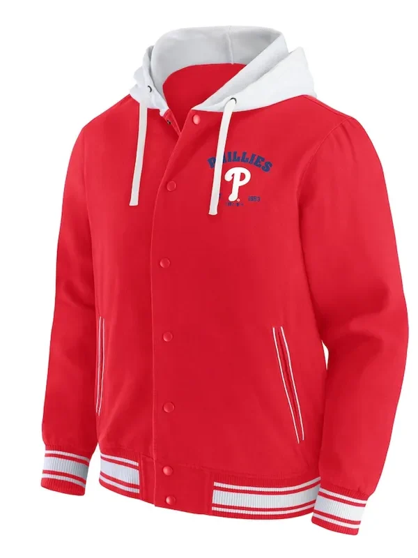 Philadelphia Phillies Red Cotton Hooded Jacket