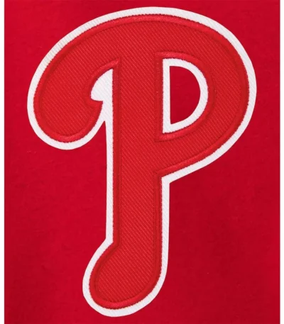 Philadelphia Phillies Red Letterman Wool Jacket