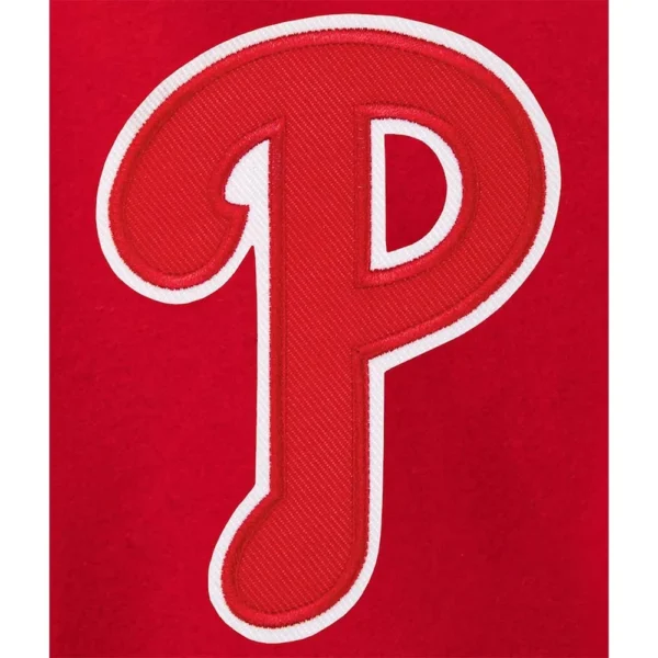 Philadelphia Phillies Red Letterman Wool Jacket