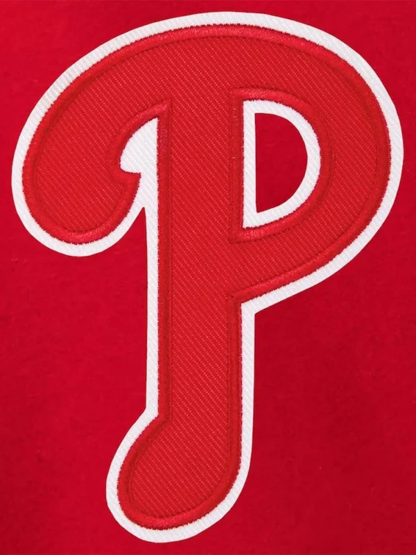 Philadelphia Phillies Red Letterman Wool Jacket