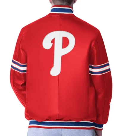 Philadelphia Phillies Red Varsity Leather Jacket