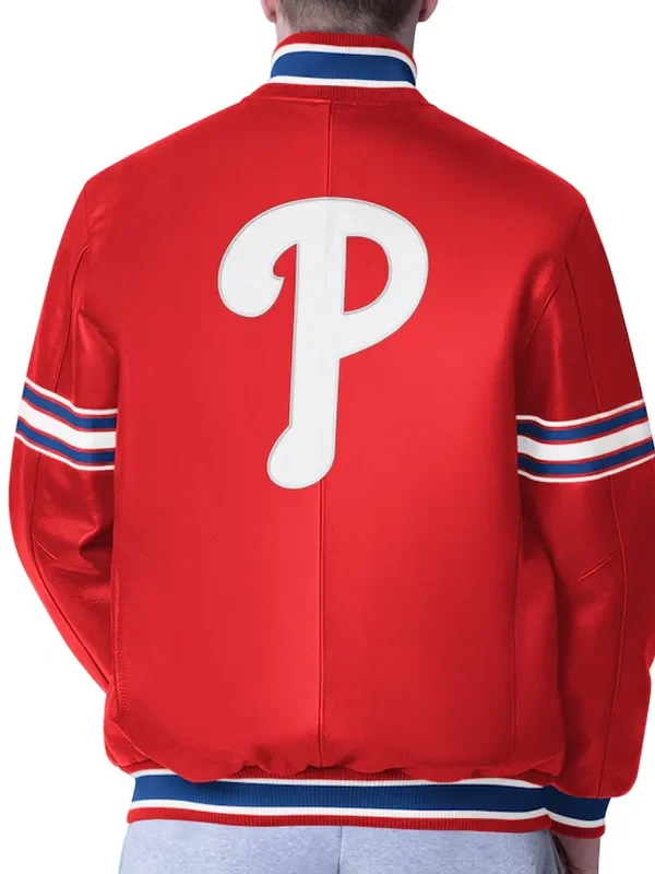Philadelphia Phillies Red Varsity Leather Jacket