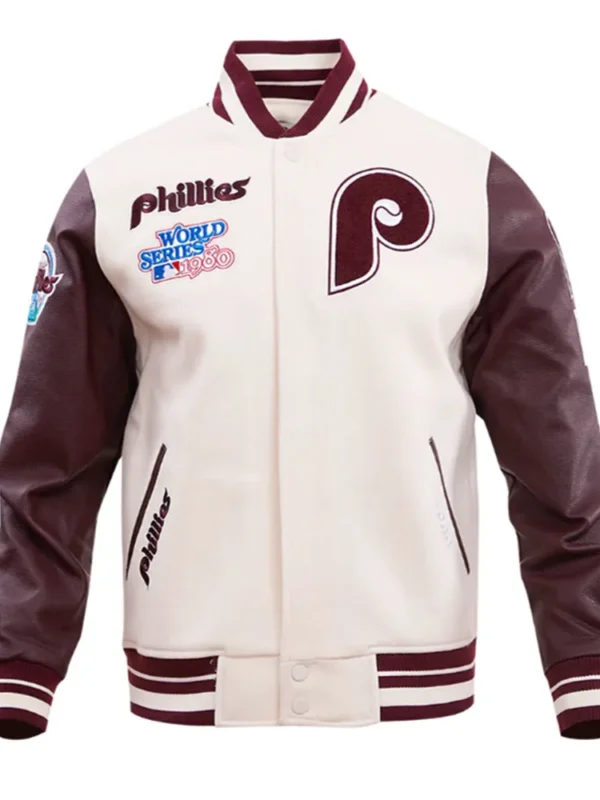 Philadelphia Phillies Retro Classic Rib Varsity Jacket