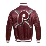 Philadelphia Phillies Retro Mashup Classic Rib Satin Jacket