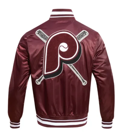 Philadelphia Phillies Retro Mashup Classic Rib Satin Jacket
