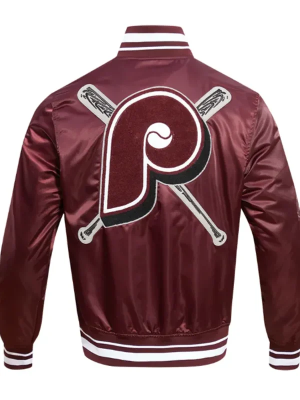 Philadelphia Phillies Retro Mashup Classic Rib Satin Jacket