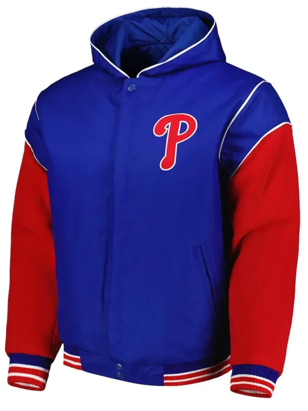 Philadelphia Phillies Royal and Red Hoodie Jacket