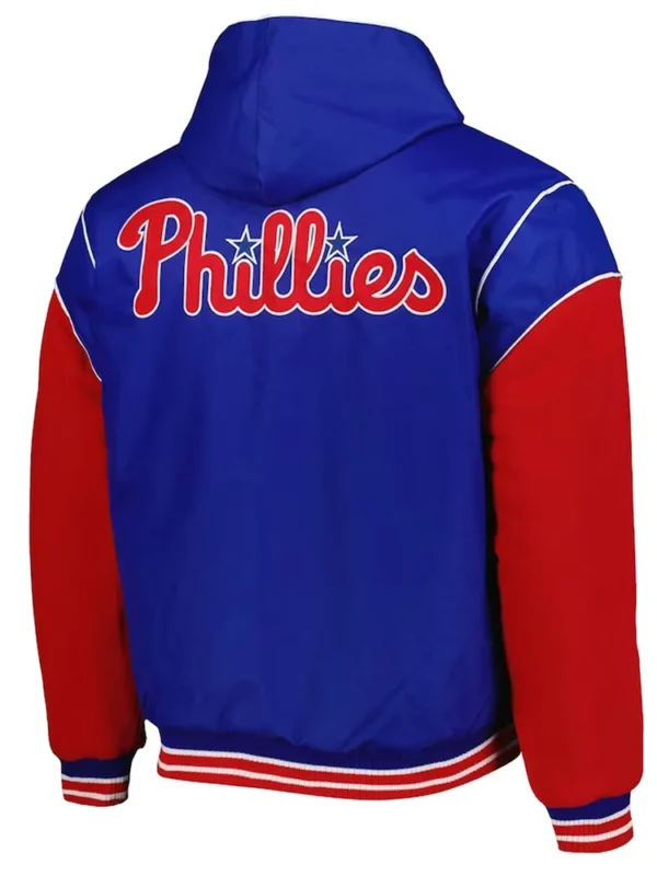 Philadelphia Phillies Royal and Red Hoodie Jacket