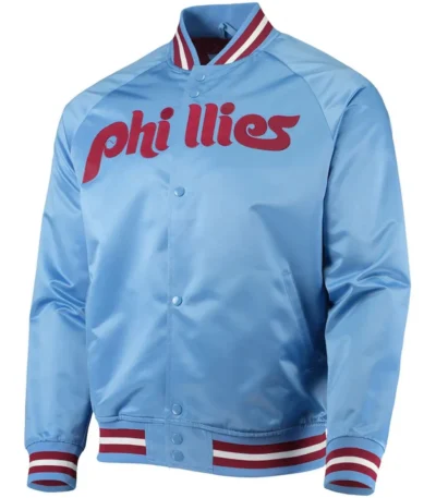 Philadelphia Phillies Satin Raglan Full-Snap Jacket