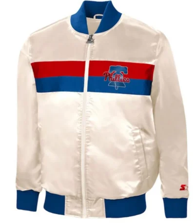Philadelphia Phillies Starter White Satin Jacket
