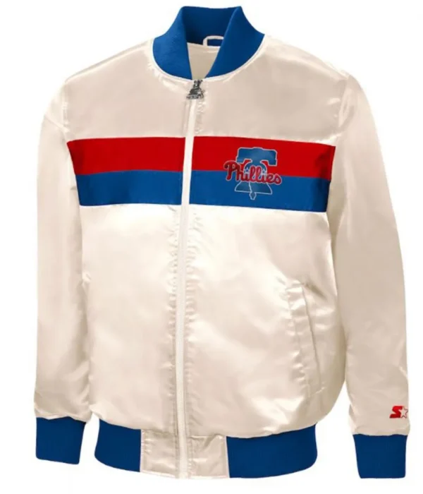 Philadelphia Phillies Starter White Satin Jacket