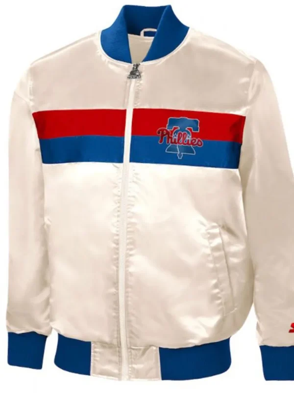 Philadelphia Phillies Starter White Satin Jacket