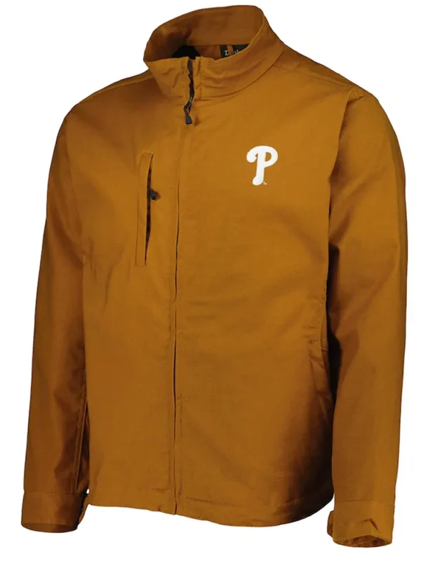 Philadelphia Phillies Tri-Blend Journey Tan Brown Cotton Jacket