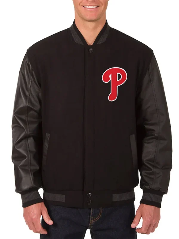 Philadelphia Phillies Varsity Black Jacket