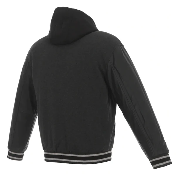 Philadelphia Phillies Varsity Black and Charcoal Hooded Jacket