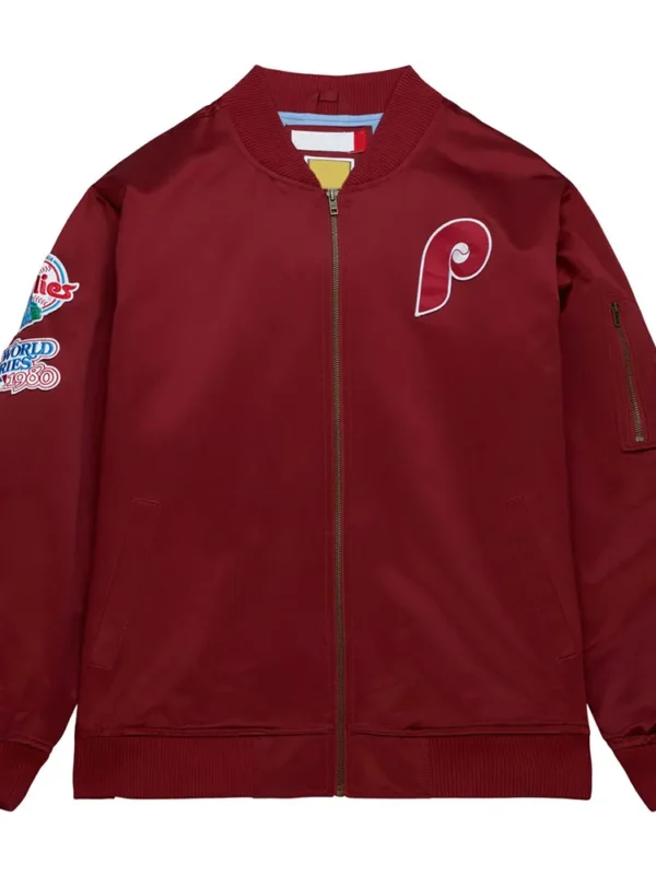 Philadelphia Phillies Vintage Logo Maroon Jacket