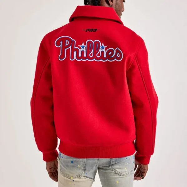 Philadelphia Phillies World Series Red Varsity Wool Jacket