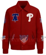 Philadelphia Phillies World Series Red Varsity Wool Jacket