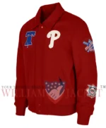 Philadelphia Phillies World Series Red Varsity Wool Jacket