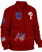 Philadelphia Phillies World Series Red Varsity Wool Jacket