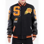 Phoenix Suns Black Mashup Varsity Jacket