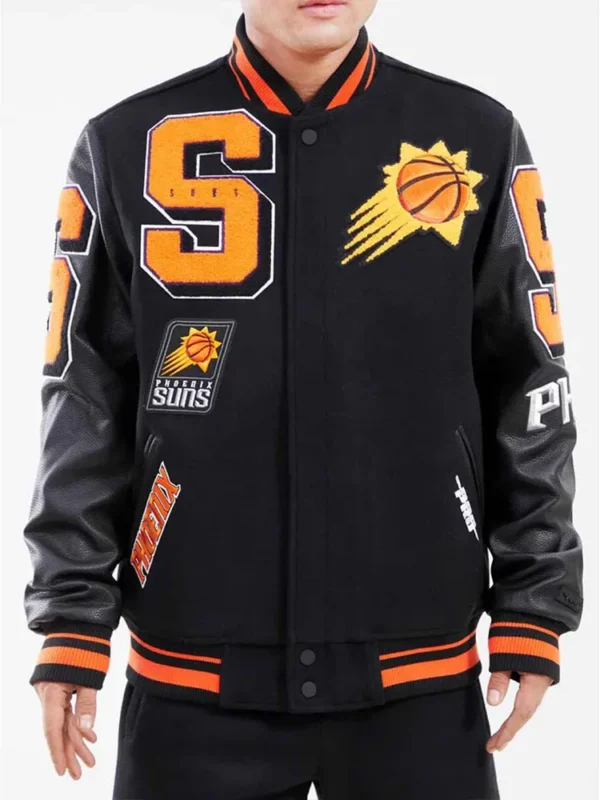 Phoenix Suns Black Mashup Varsity Jacket