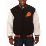 Phoenix Suns Black and White Varsity Jacket