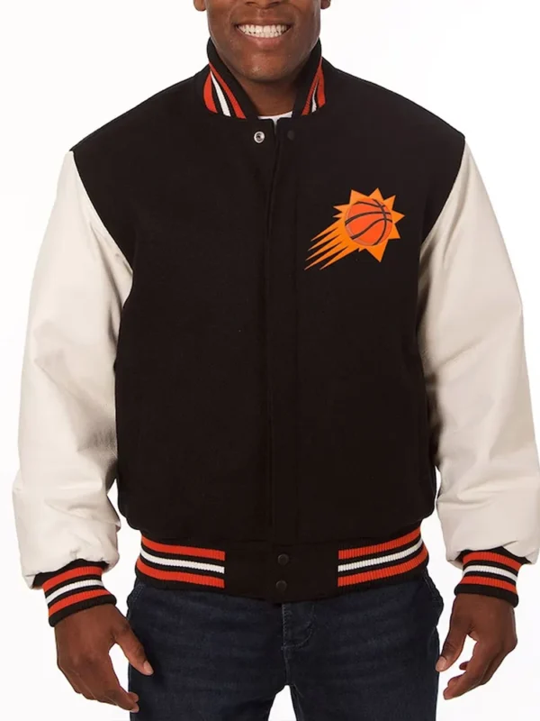 Phoenix Suns Black and White Varsity Jacket