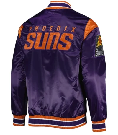 Phoenix Suns Force Play Purple Varsity Satin Jacket