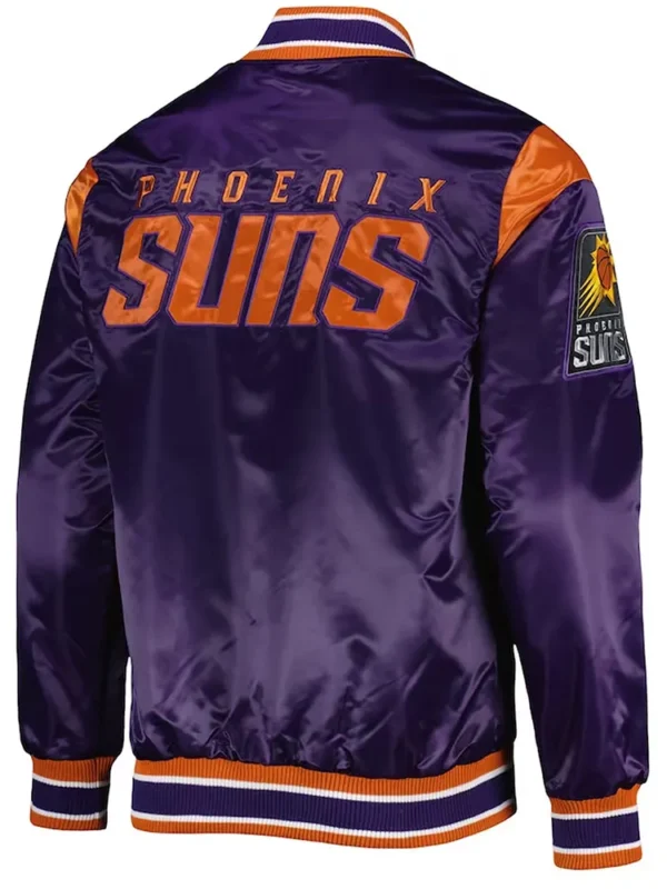 Phoenix Suns Force Play Purple Varsity Satin Jacket