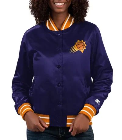 Phoenix Suns Full Count Purple Satin Jacket