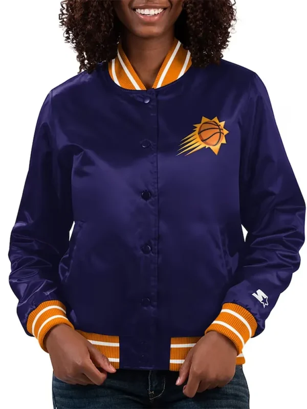 Phoenix Suns Full Count Purple Satin Jacket