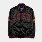 Phoenix Suns Home Game Black Varsity Satin Jacket