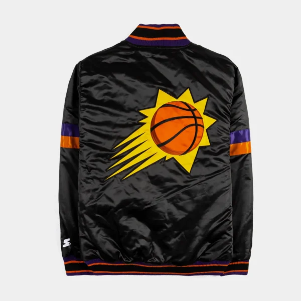 Phoenix Suns Home Game Black Varsity Satin Jacket