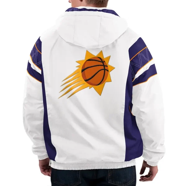 Phoenix Suns Home Team White Hoodie Jacket