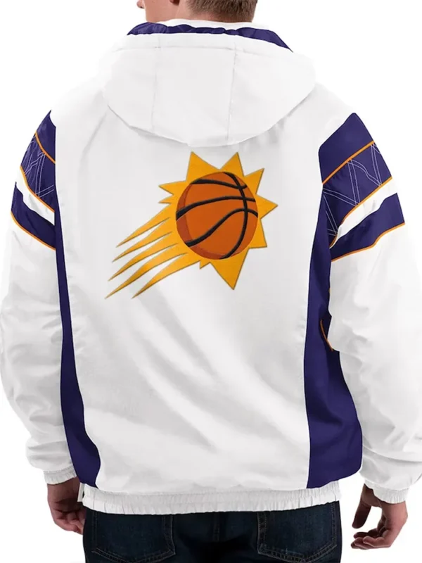 Phoenix Suns Home Team White Hoodie Jacket