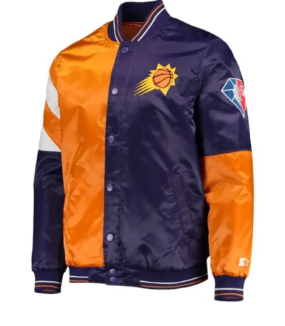 Phoenix Suns Orange and Purple Varsity Starter Jacket