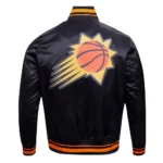 Phoenix Suns Script Tail Black Satin Jacket
