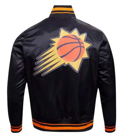 Phoenix Suns Script Tail Black Satin Jacket