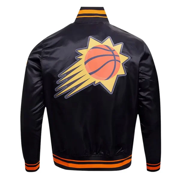 Phoenix Suns Script Tail Black Satin Jacket