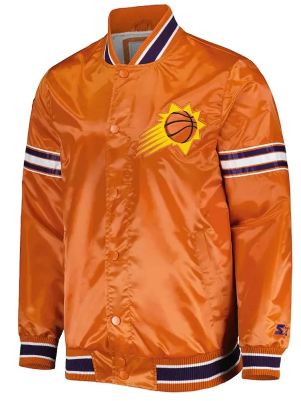 Phoenix Suns Slider Orange Satin Jacket
